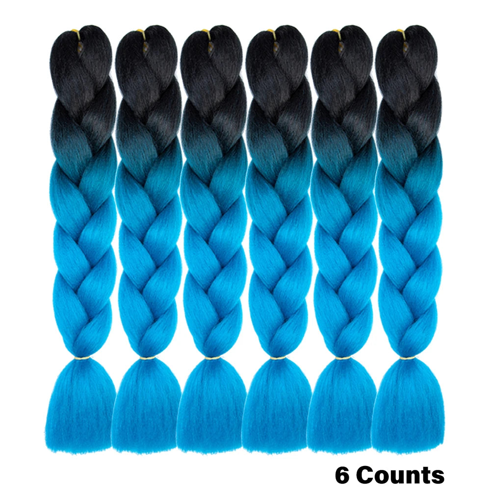 Crochet Braids 6Pcs Braiding Hair Ombre Synthetic