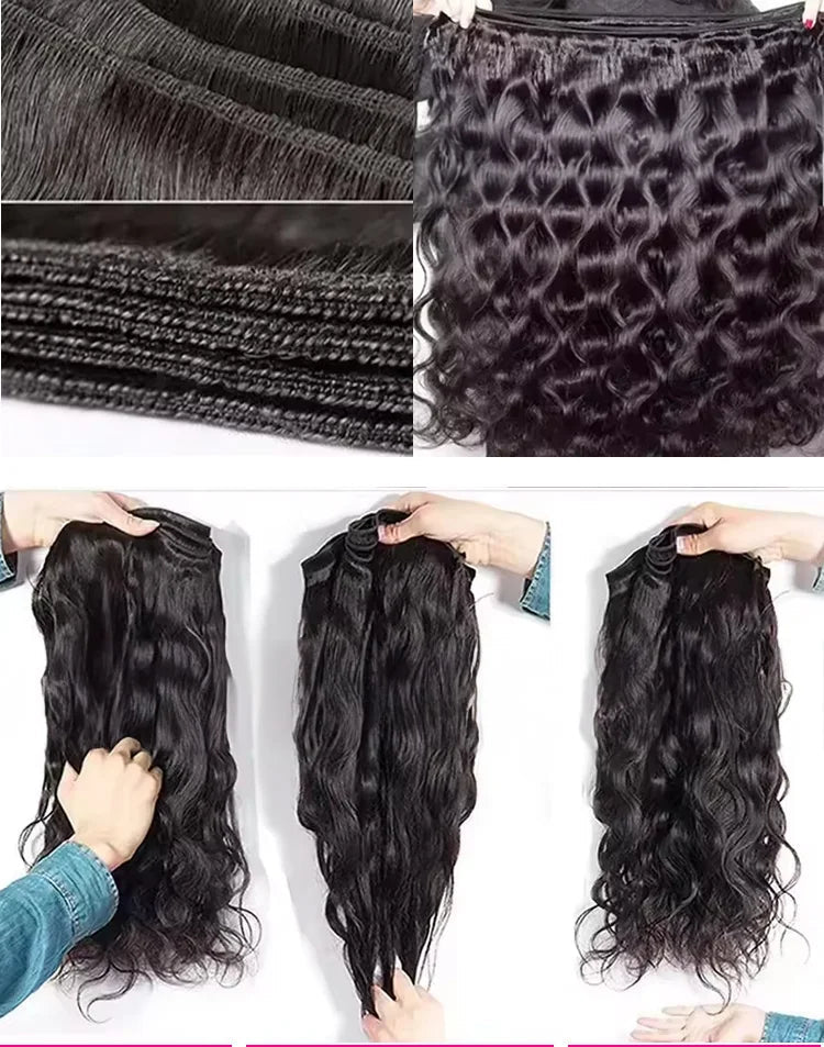 10A Body Wave 100% Brazilian Burmese Raw Human Hair Bundles Unprocessed Water Wave