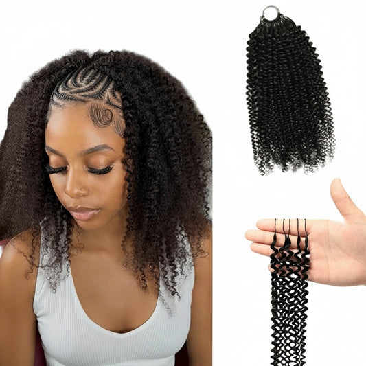 Afro Kinky Curly Crochet Braiding Human Hair