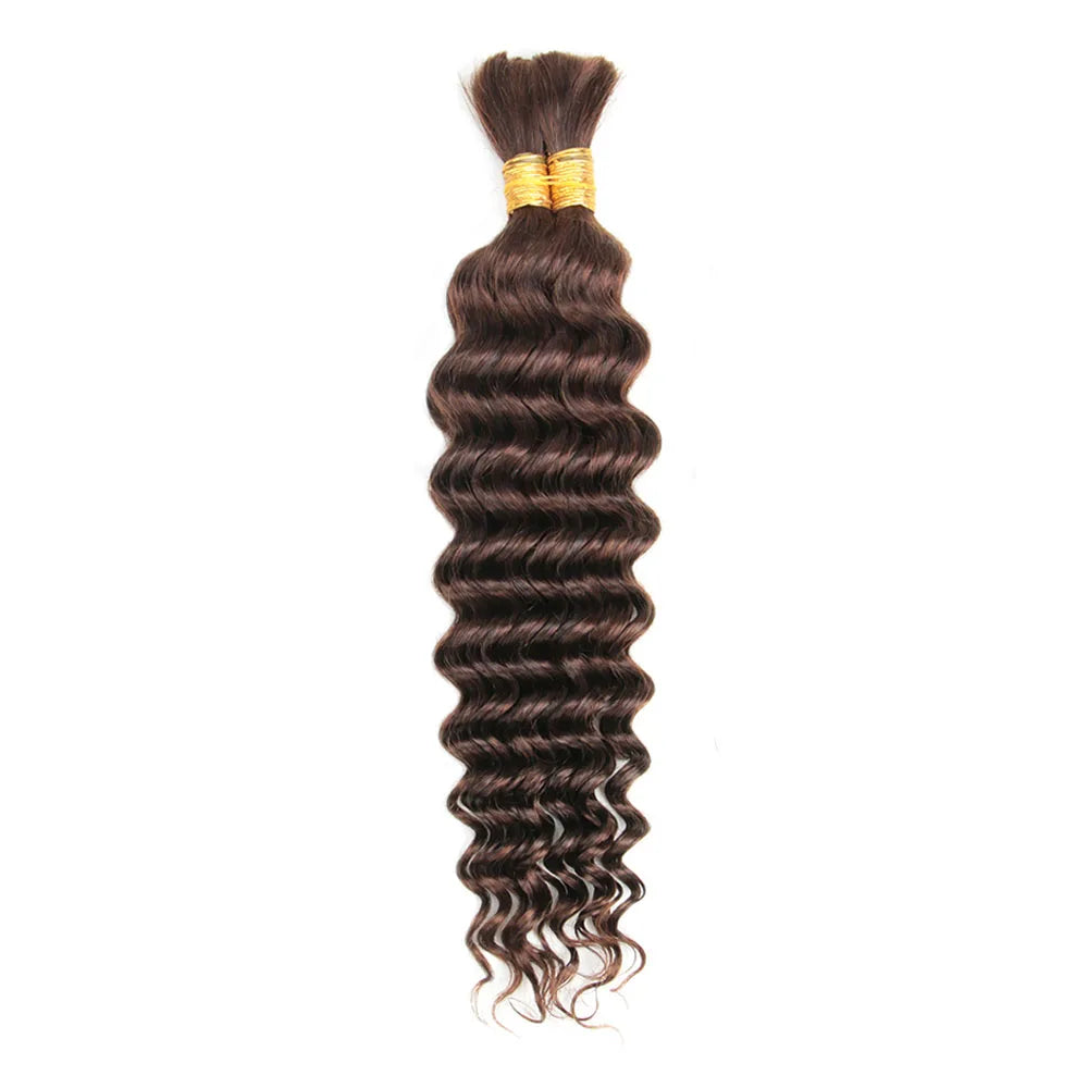 Deep Wave Bulk Human Hair Braiding P4/27 Highligt Blonde Curly Brazilian