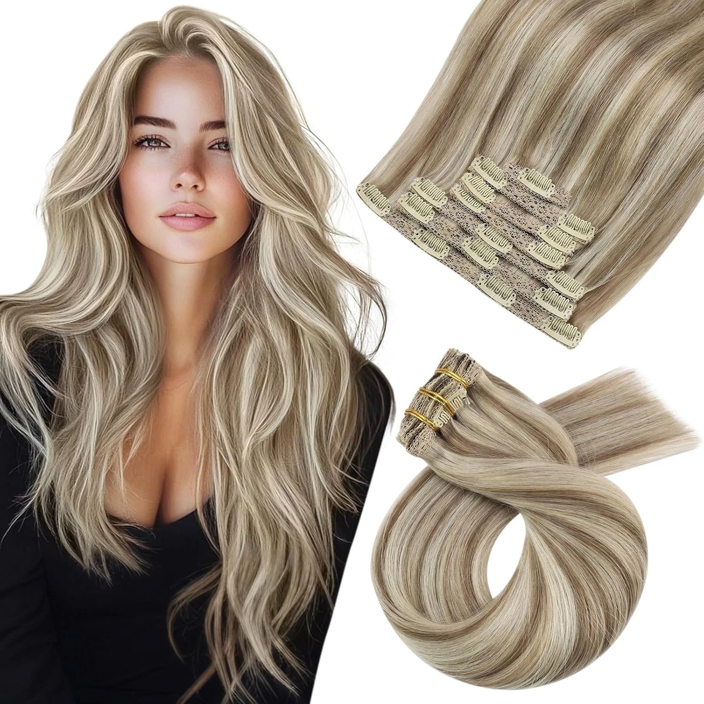 Human Hair Extensions Clips