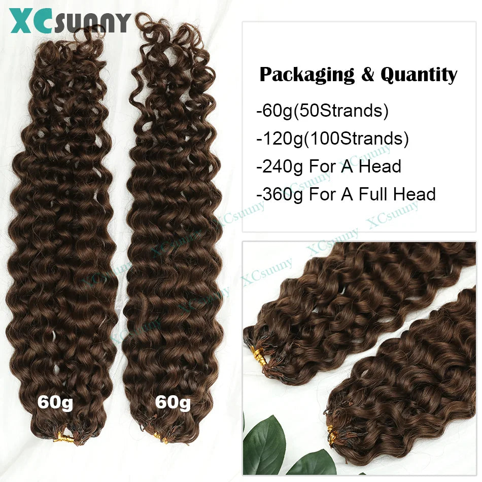 Feather Crochet Curly Human Hair 4 27 30 Invisible Knots