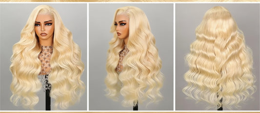 36 44 Inch 250 300 Density Hd Lace Frontal Human Blonde Wig