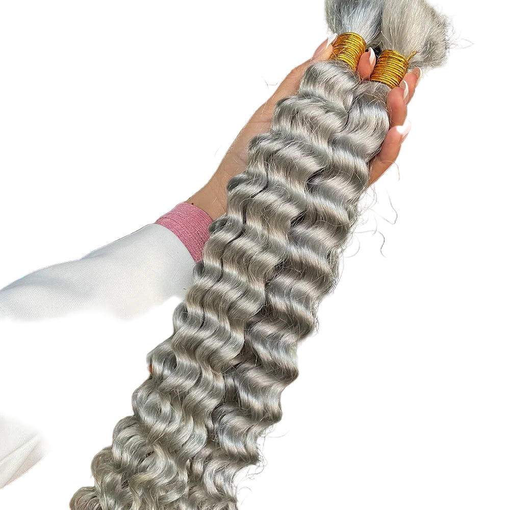 Chocolate Brown Deep Wave Human Hair Crochet Bundles