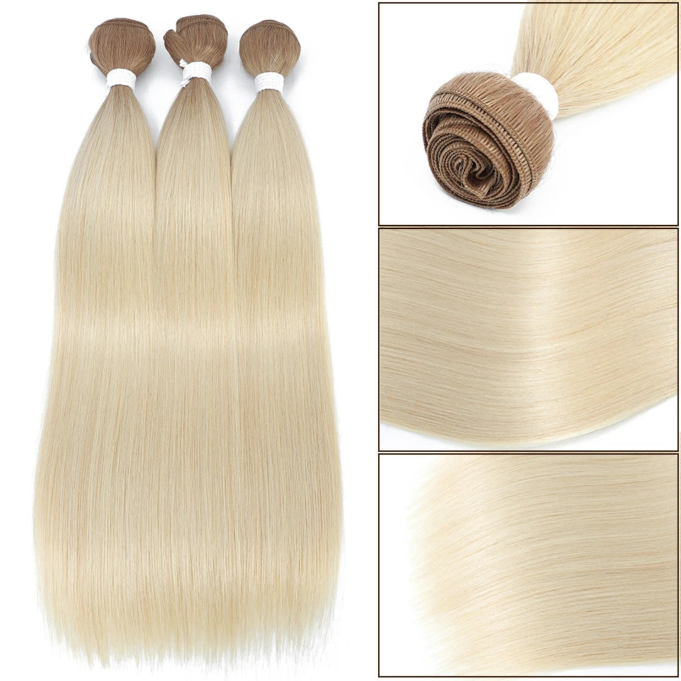 Blonde Straight Hair Bundles Extensions