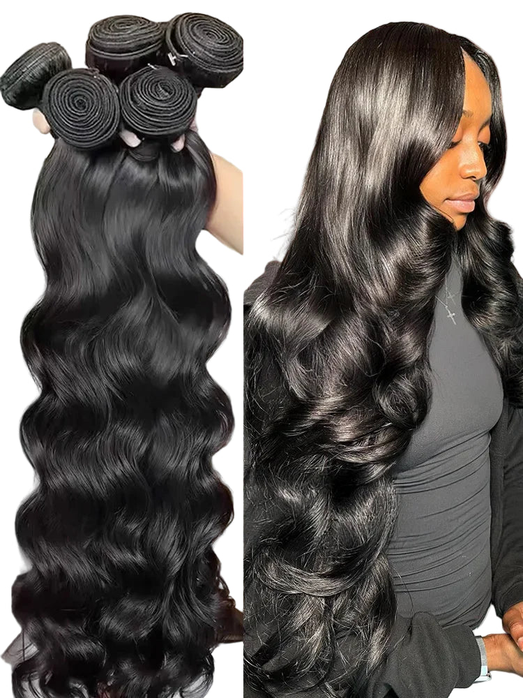 10A Body Wave 100% Brazilian Burmese Raw Human Hair Bundles Unprocessed Water Wave