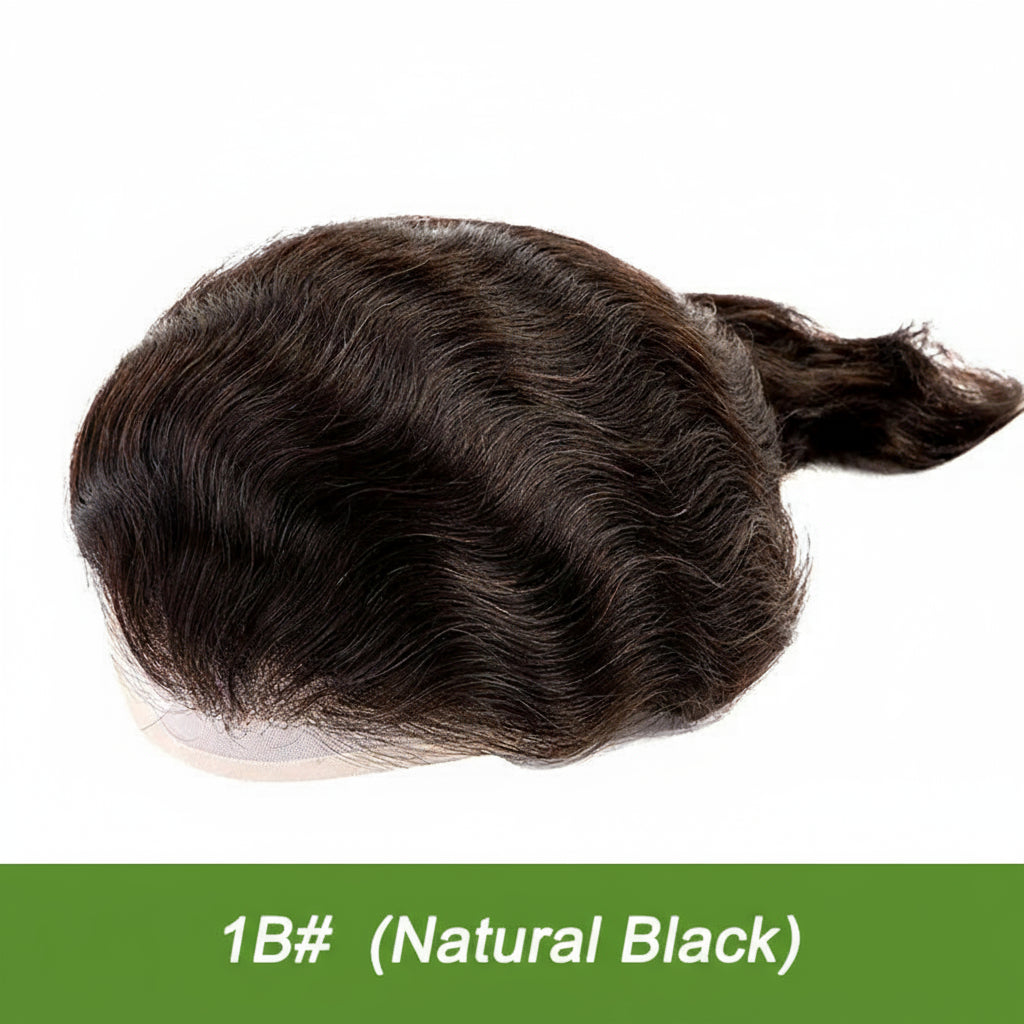 Men Grey Hair Natural Hairline Lace Front Unit