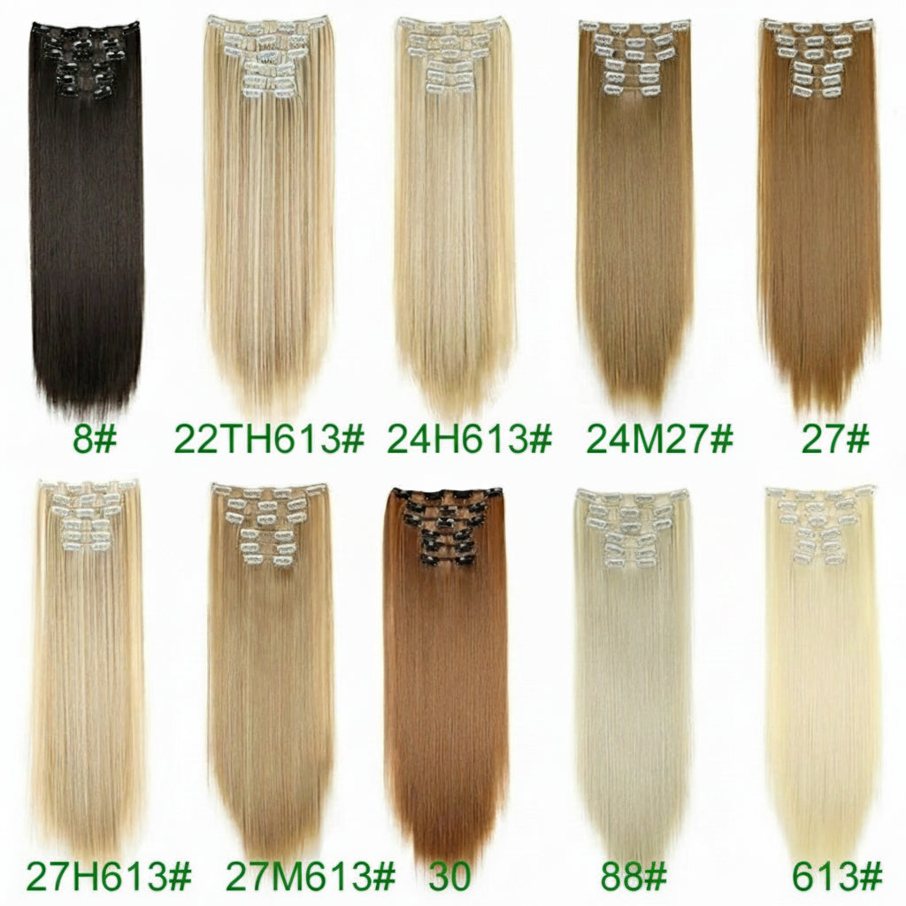 Synthetic 24Inch 16 Clips in Hair Extensions