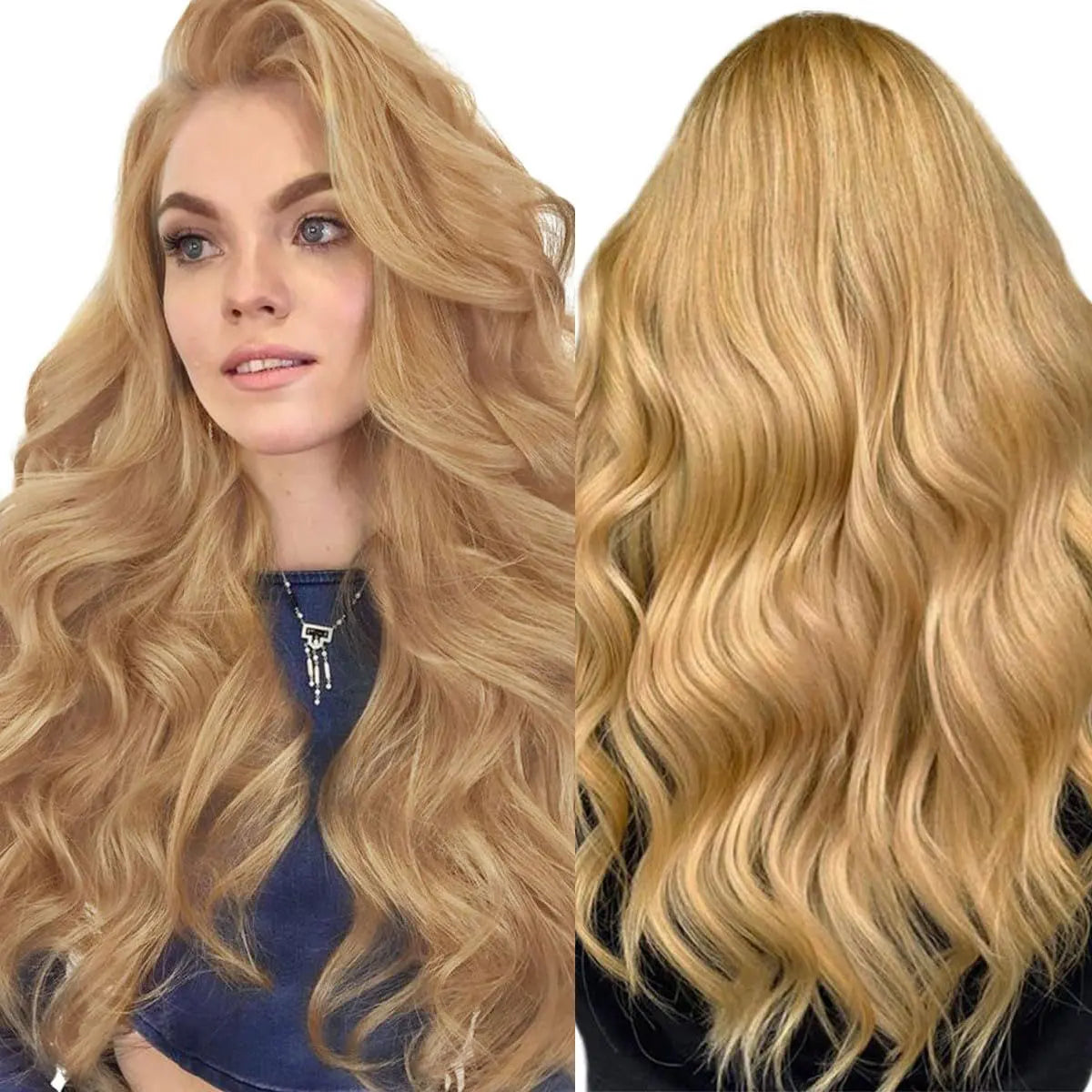 Honey Blonde Clip in Hair Extensions 27#