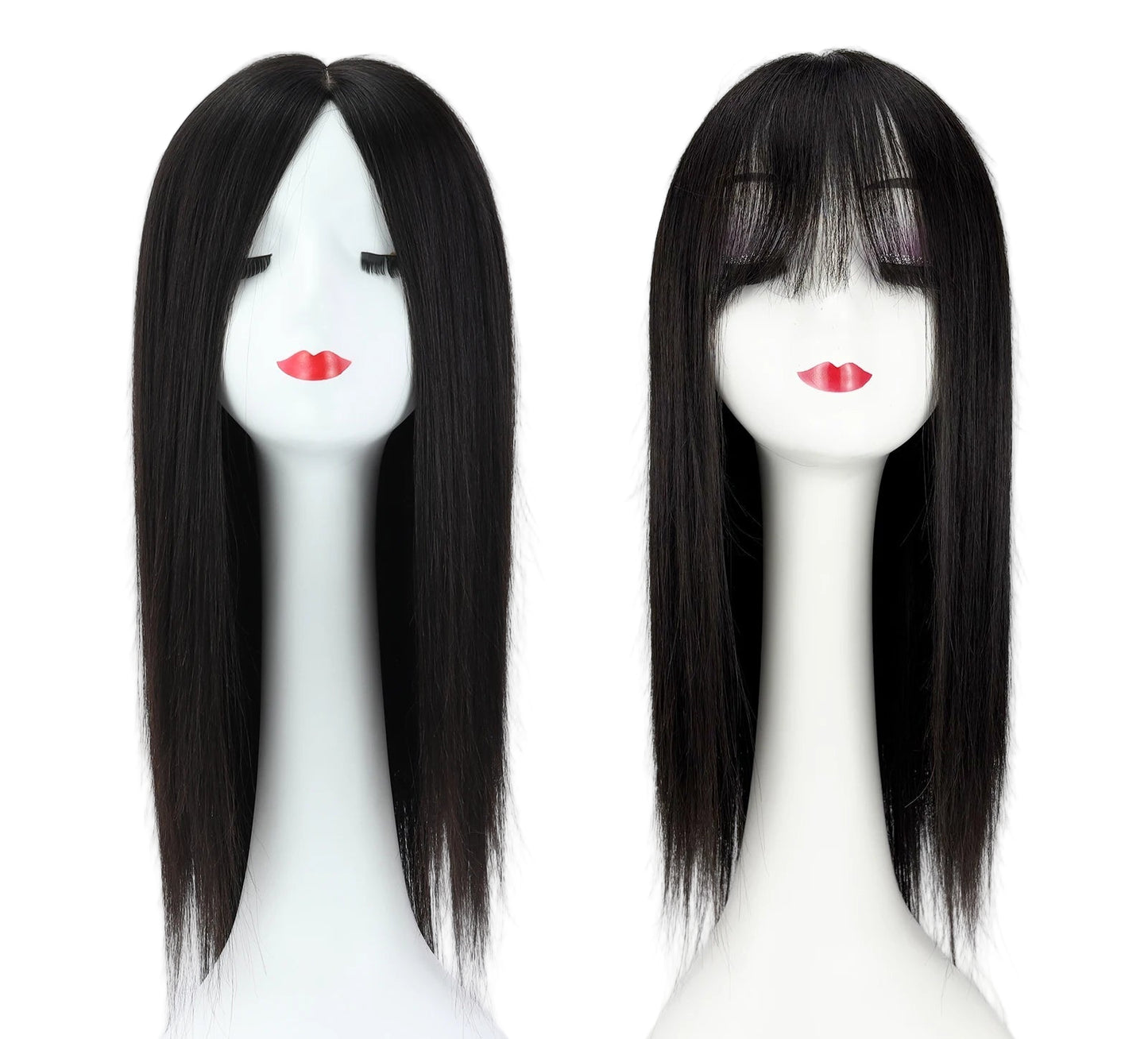 Silk Top Full Lace Wig with Bangs