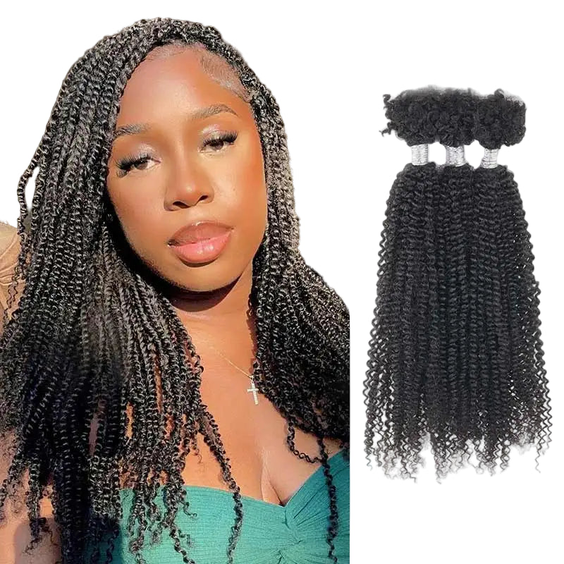 Sleek Kinky Twist Crochet Braiding Hair 100% Human