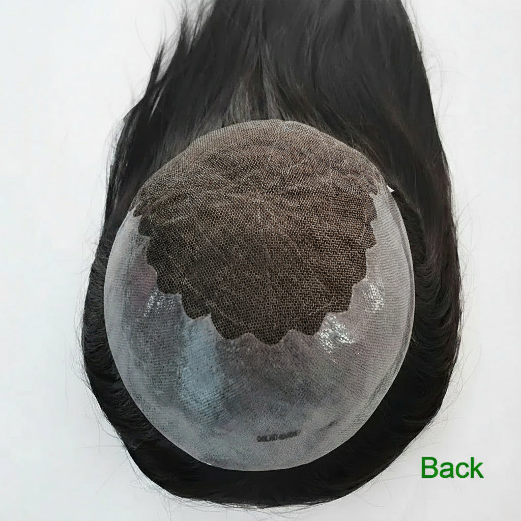 Lace Pu Long Hair Man Toupee