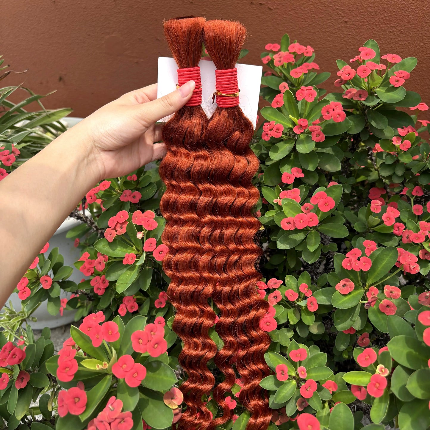 22 24Inch Deep Wave Bulk Human Hair for Boho Braids No Weft Colored 100% 12A Human Hair Bulk Curly Extensions for Braiding