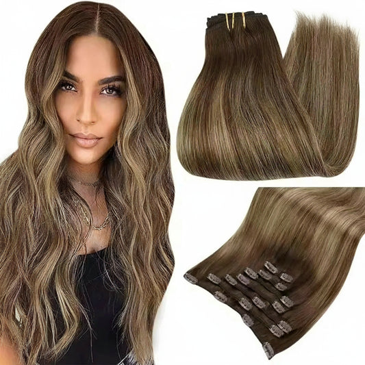 Human Hair Extensions Clips