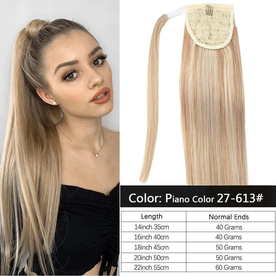 Blonde Ponytail Human Hair