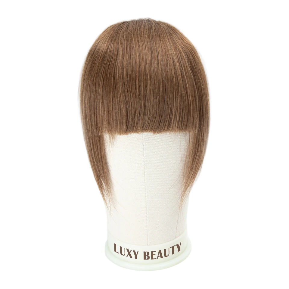 Human Hair Bangs 3 Clips 3D Blunt Cut