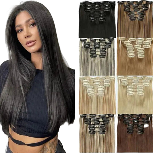 Synthetic Clips in Hair Extensions