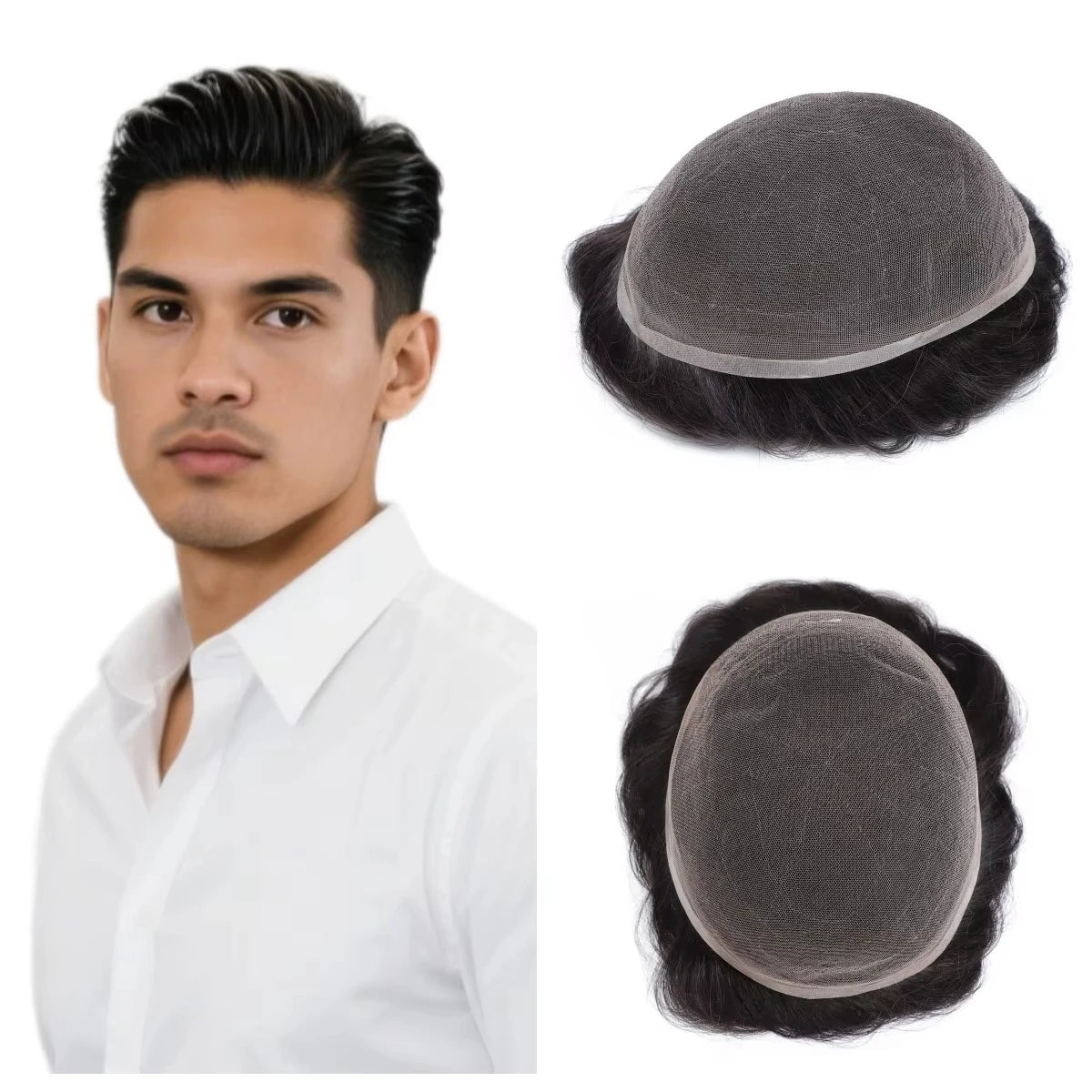 Full Lace Toupee For Men Human Hair Unit