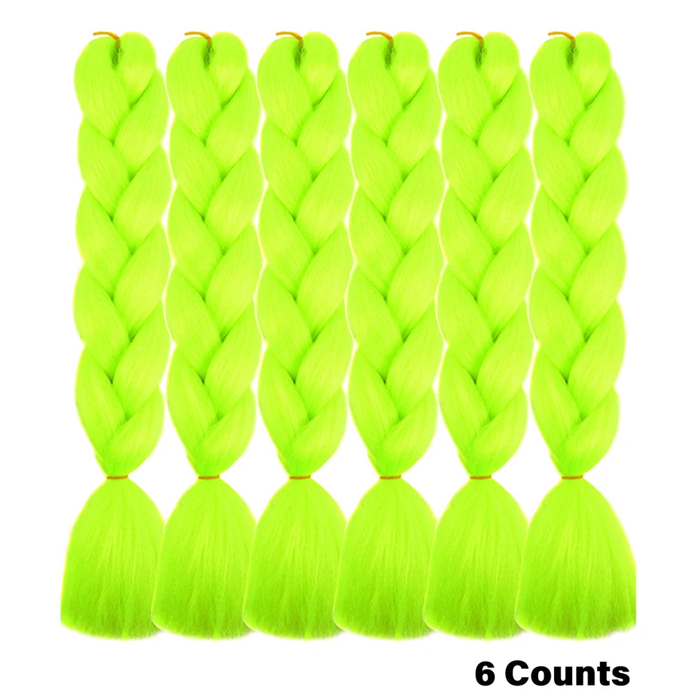 Crochet Braids 6Pcs Braiding Hair Ombre Synthetic