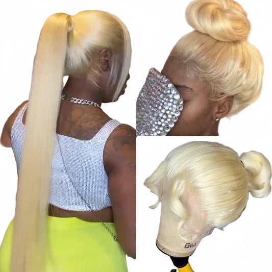 Straight 250 Density 13x4 13x6 360 Lace Front Wig Brazilian Human Hair