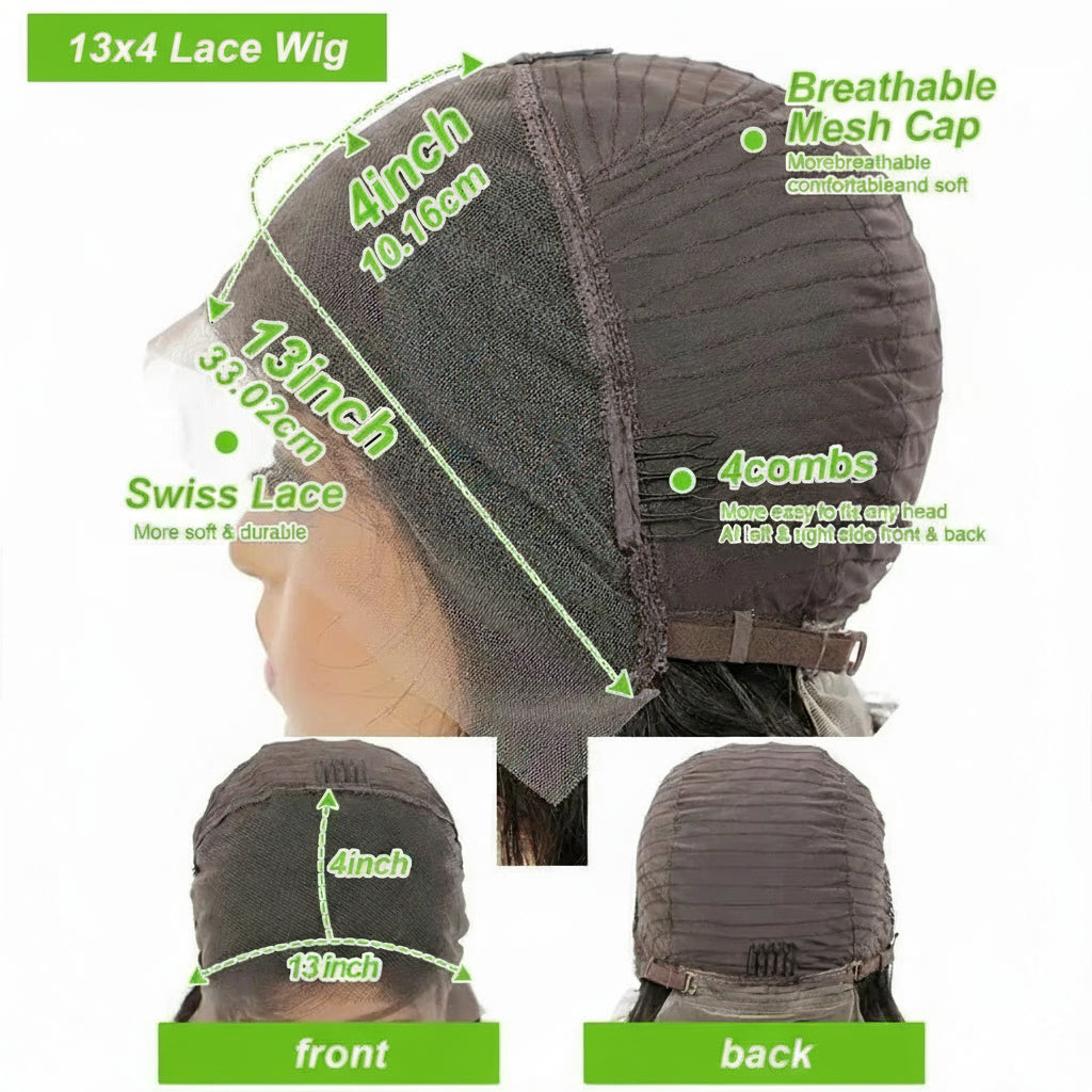 13x4 Lace Front Wig Bob Human Hair