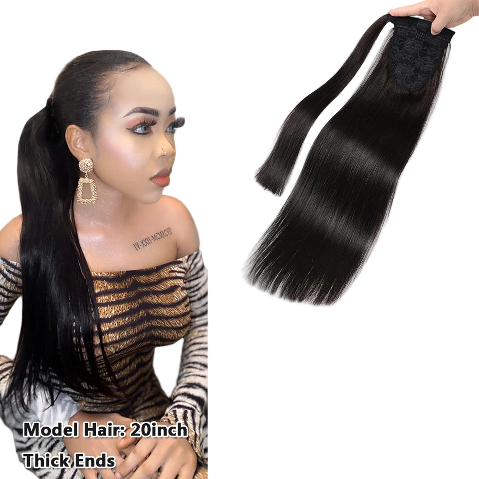 Blonde Ponytail Human Hair