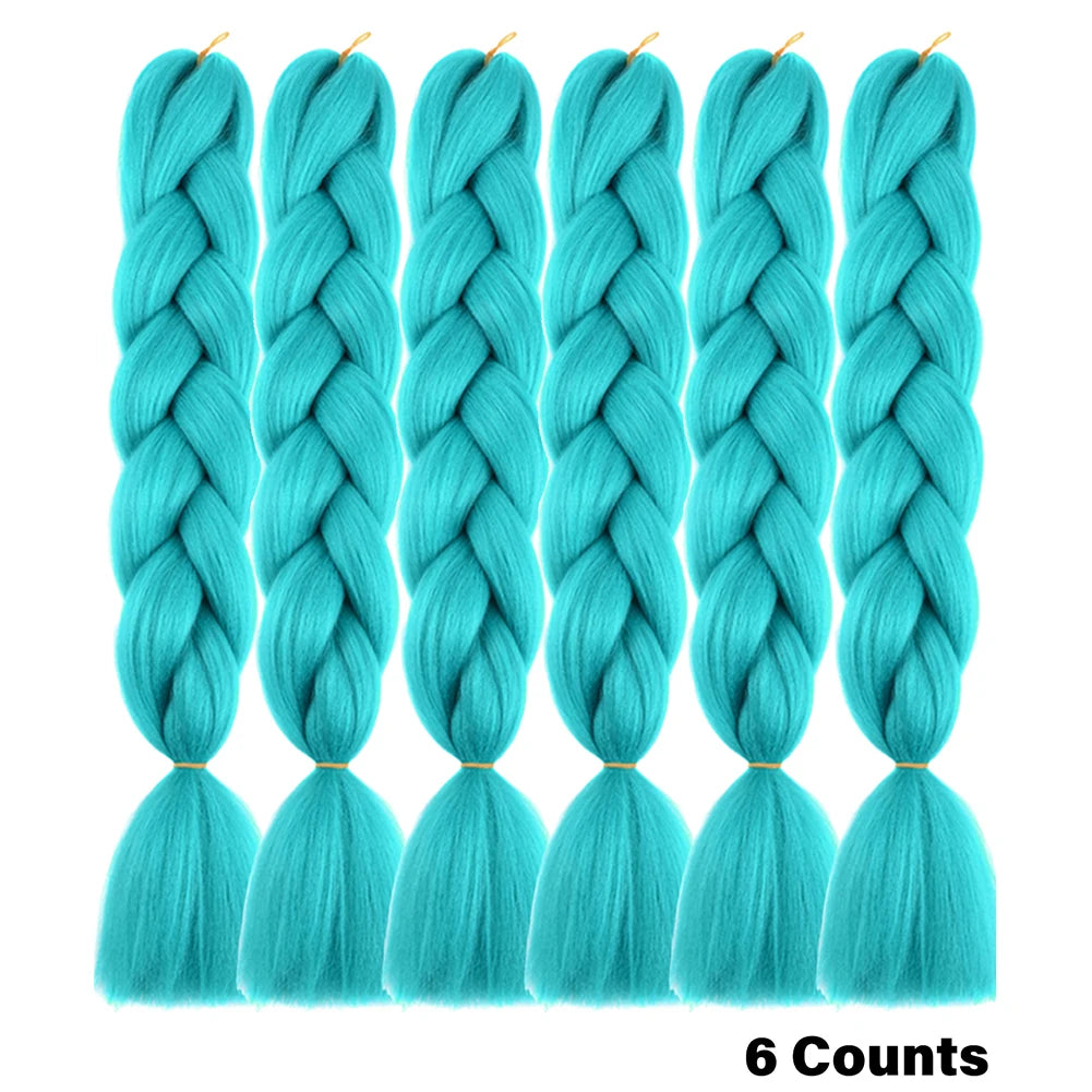 Crochet Braids 6Pcs Braiding Hair Ombre Synthetic