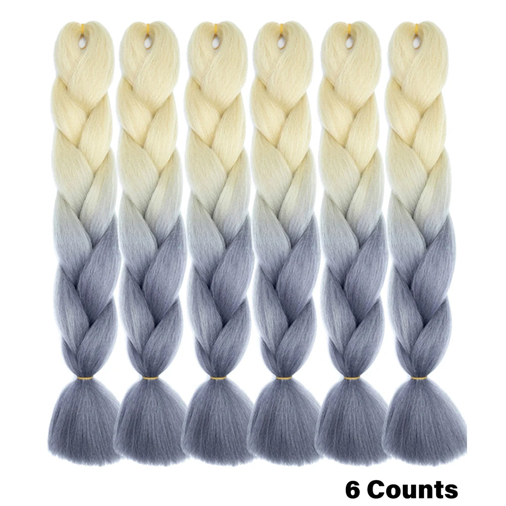 Crochet Braids 6Pcs Braiding Hair Ombre Synthetic