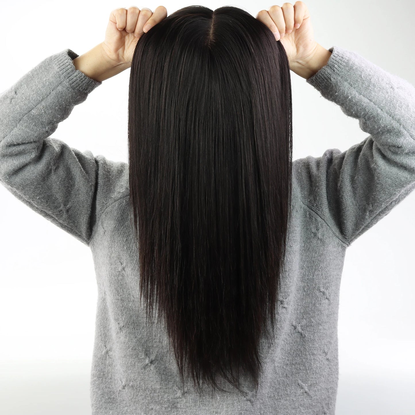 Silk Top Full Lace Wig with Bangs