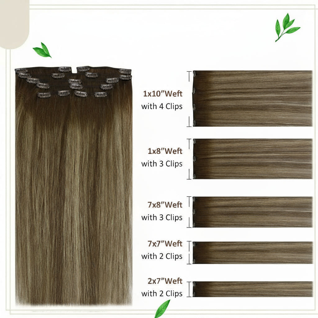 Human Hair Extensions Clips