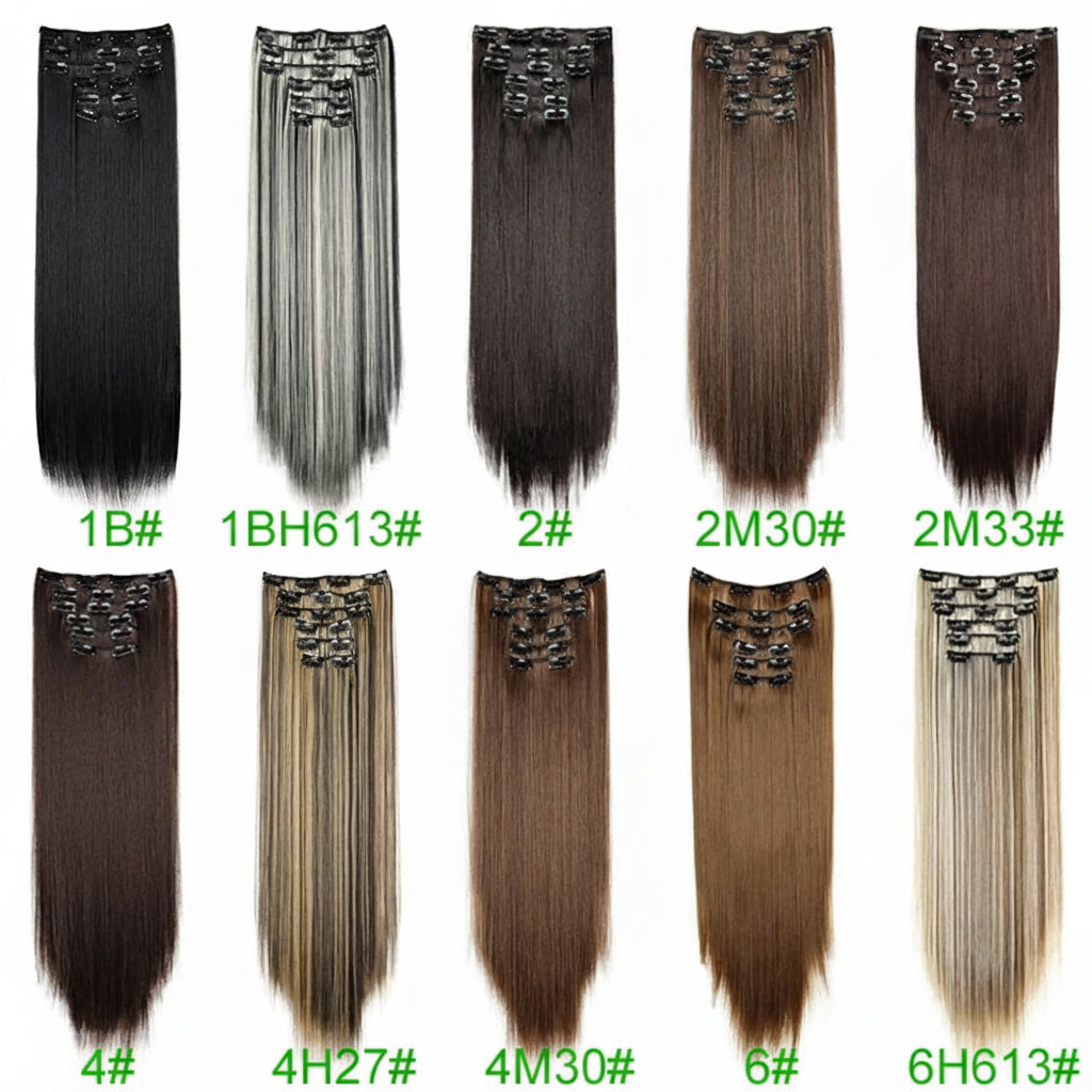 Synthetic 24Inch 16 Clips in Hair Extensions