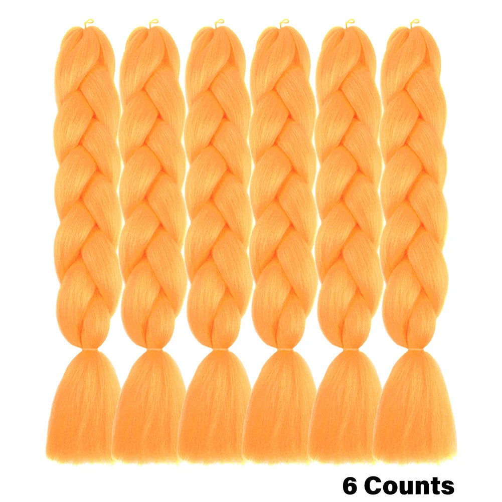 Crochet Braids 6Pcs Braiding Hair Ombre Synthetic