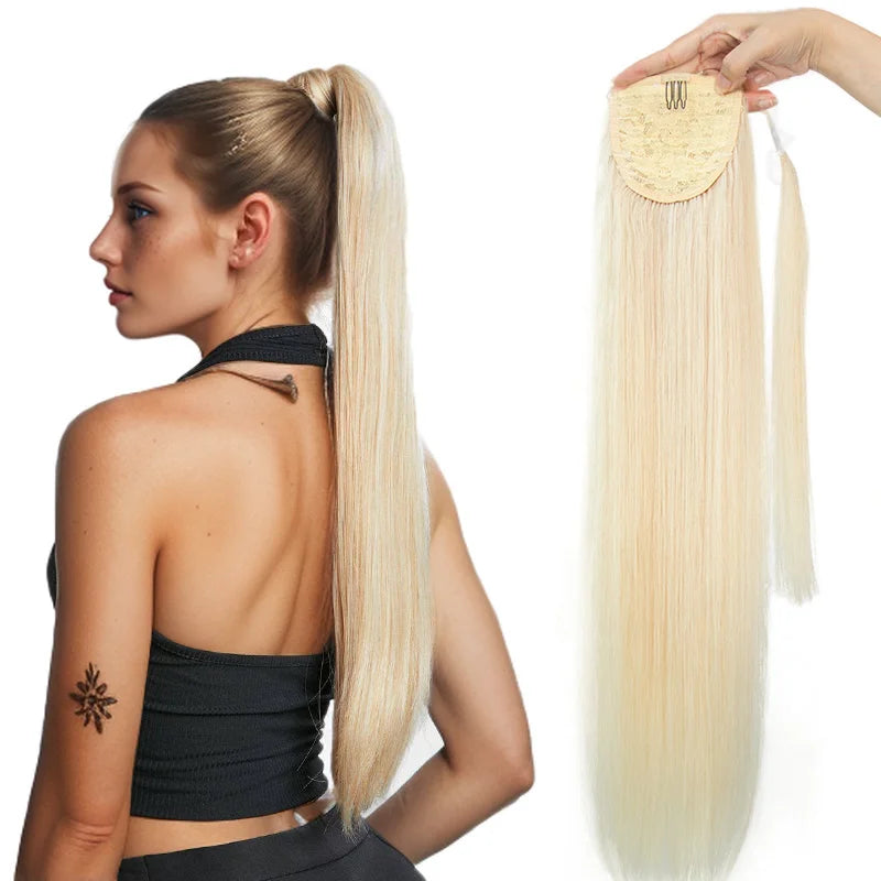 Blonde Ponytail Human Hair
