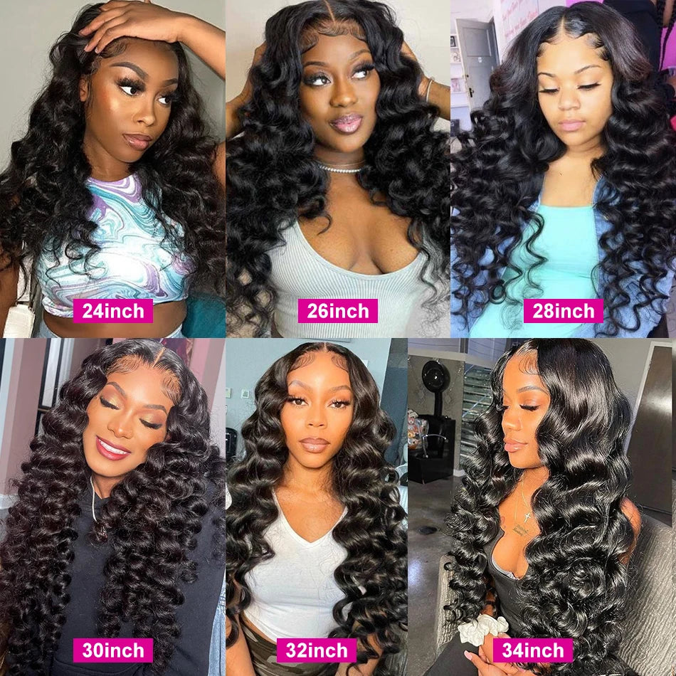 15A Loose Deep Wave Bundles With Frontal Closure Peruvian Hair  100% Raw Virgin Human Hair Bundles With Frontal Hair Extensions