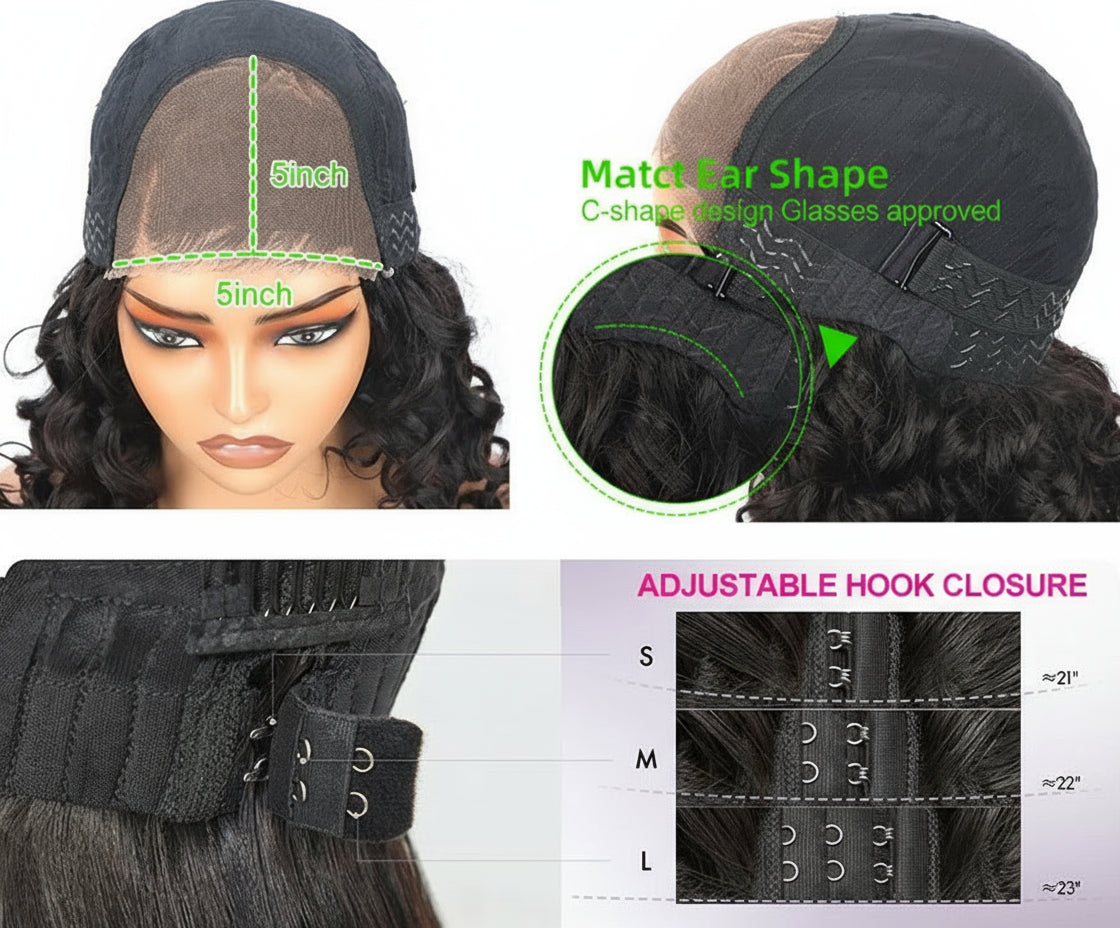 Highlight 5x5 Glueless Human Wigs