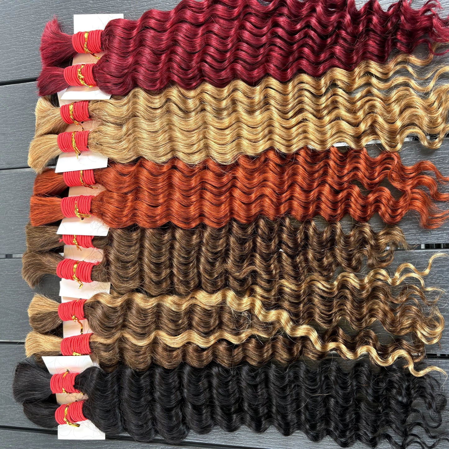 22 24Inch Deep Wave Bulk Human Hair for Boho Braids No Weft Colored 100% 12A Human Hair Bulk Curly Extensions for Braiding