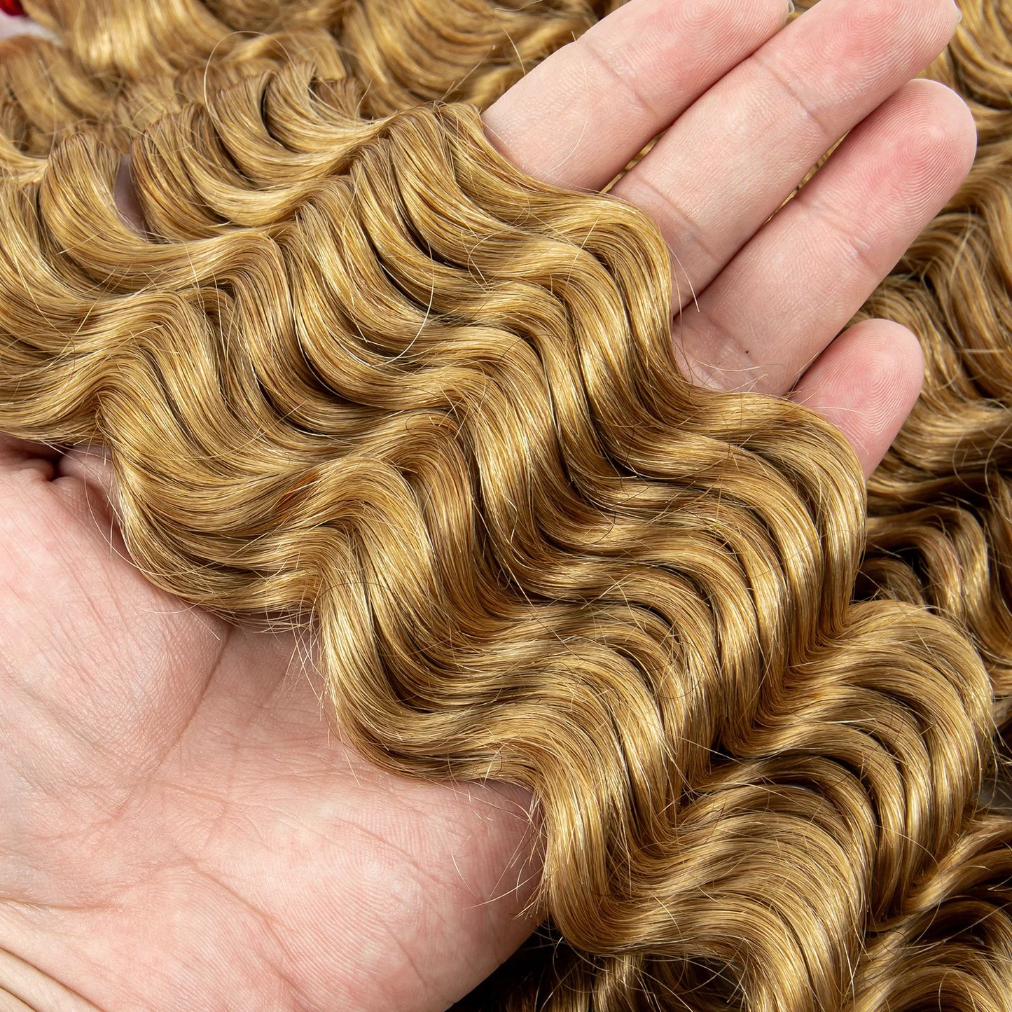 22 24Inch Deep Wave Bulk Human Hair for Boho Braids No Weft Colored 100% 12A Human Hair Bulk Curly Extensions for Braiding