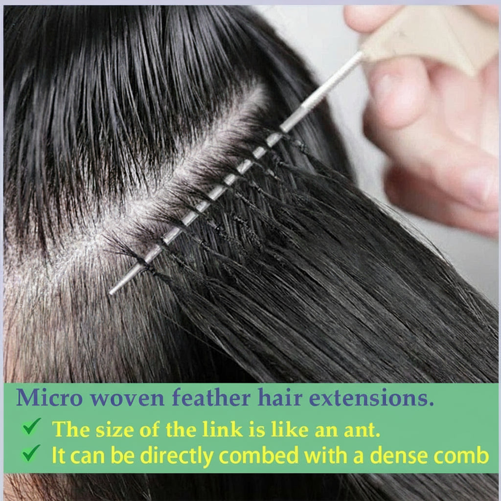 Micro Feather hair extensions 100% Human Hair