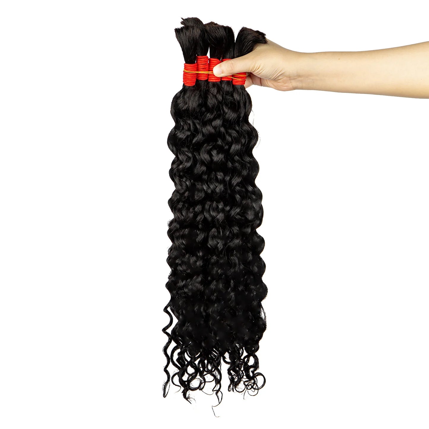 Natural Human Braiding Hair 26 28 Inch Deep Water Wave Bulk Human Hair for Boho Braids No Weft 16A Virgin Curly Hair Extensions