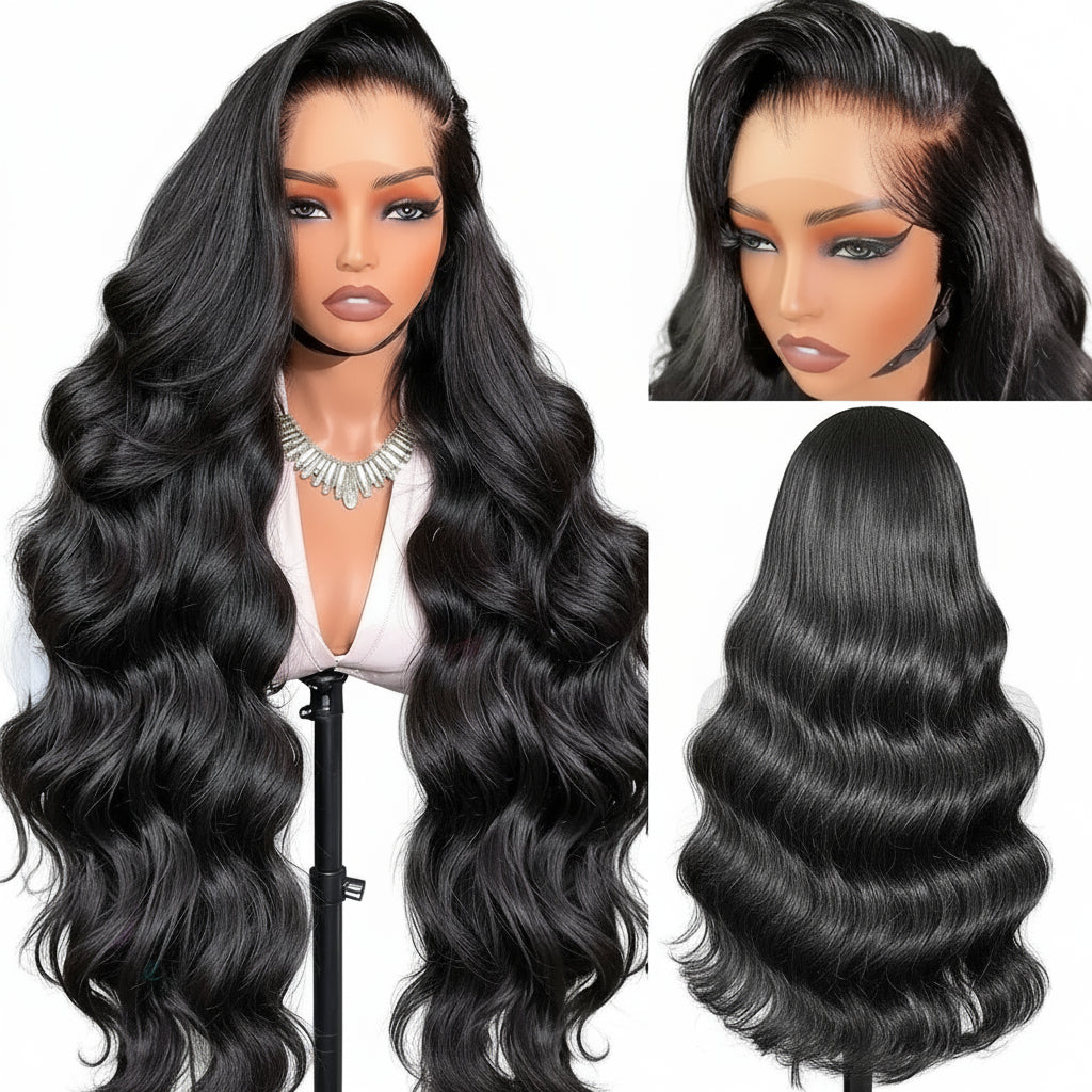 Full Hd Lace Wig 13x6 Human Hair PrePlucked Brazilian Body Wave 30 40 Inch