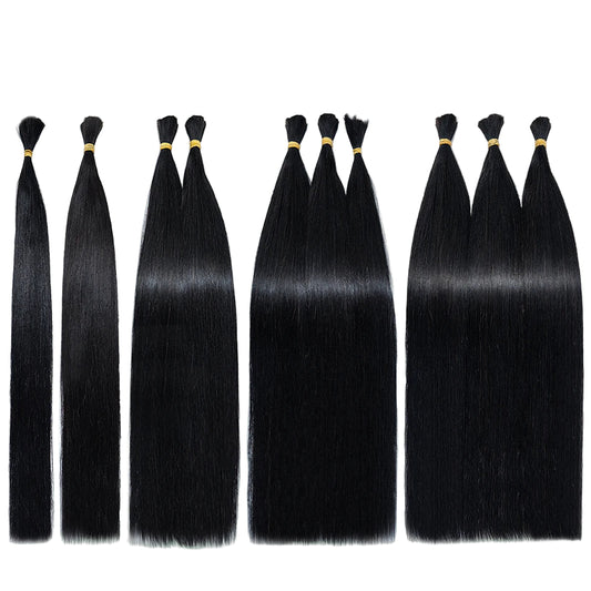Virgin Bulk Human Hair Deep Wave Braiding 100% Unprocessed Hair