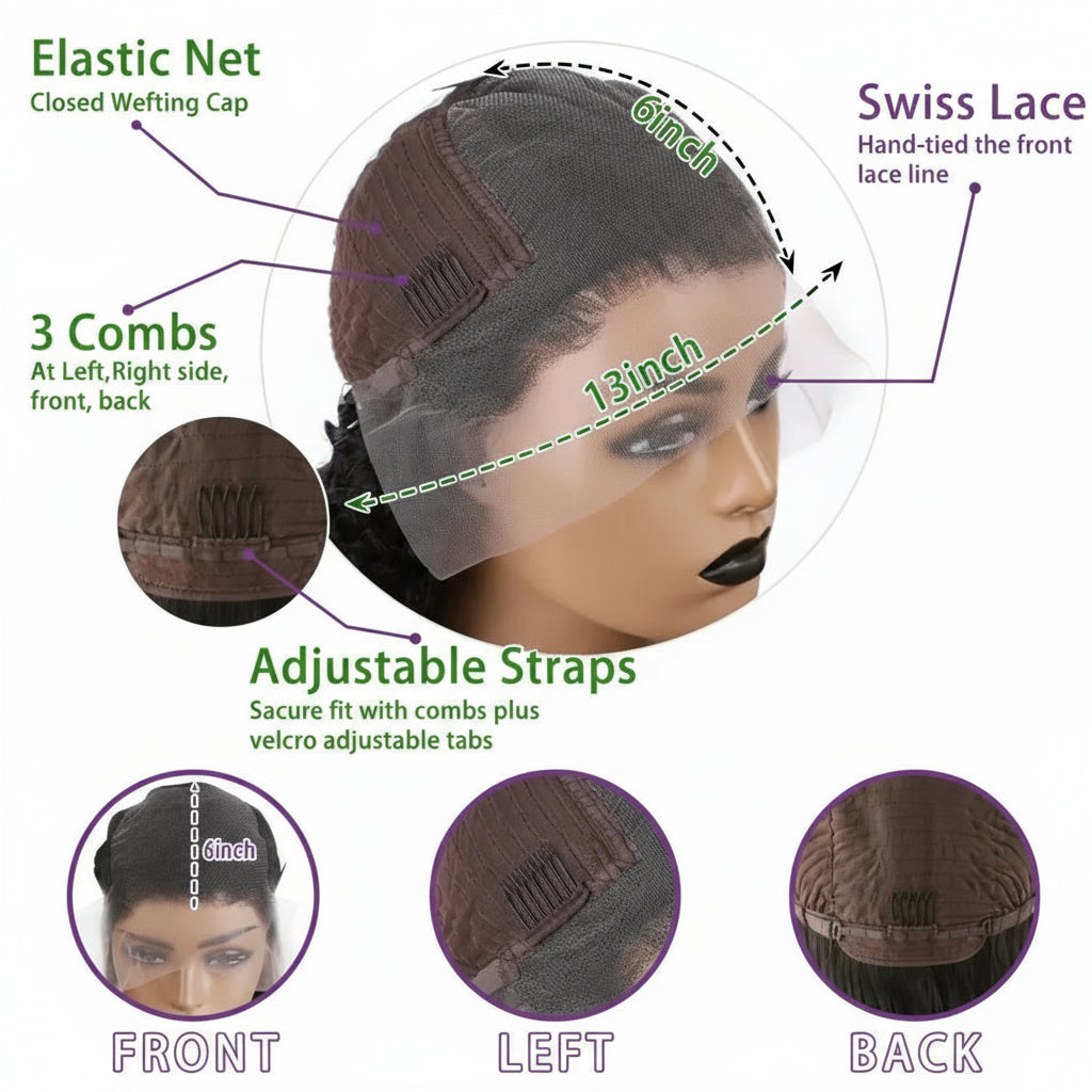 Full Hd Lace Wig 13x6 Human Hair PrePlucked Brazilian Body Wave 30 40 Inch