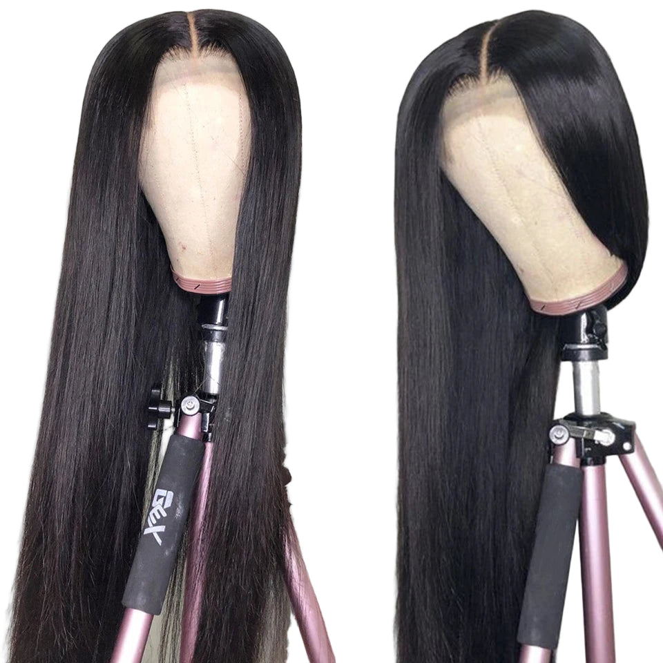 Hd Lace  Wig Human Hair 30Inch Bone Straight Transparent Lace