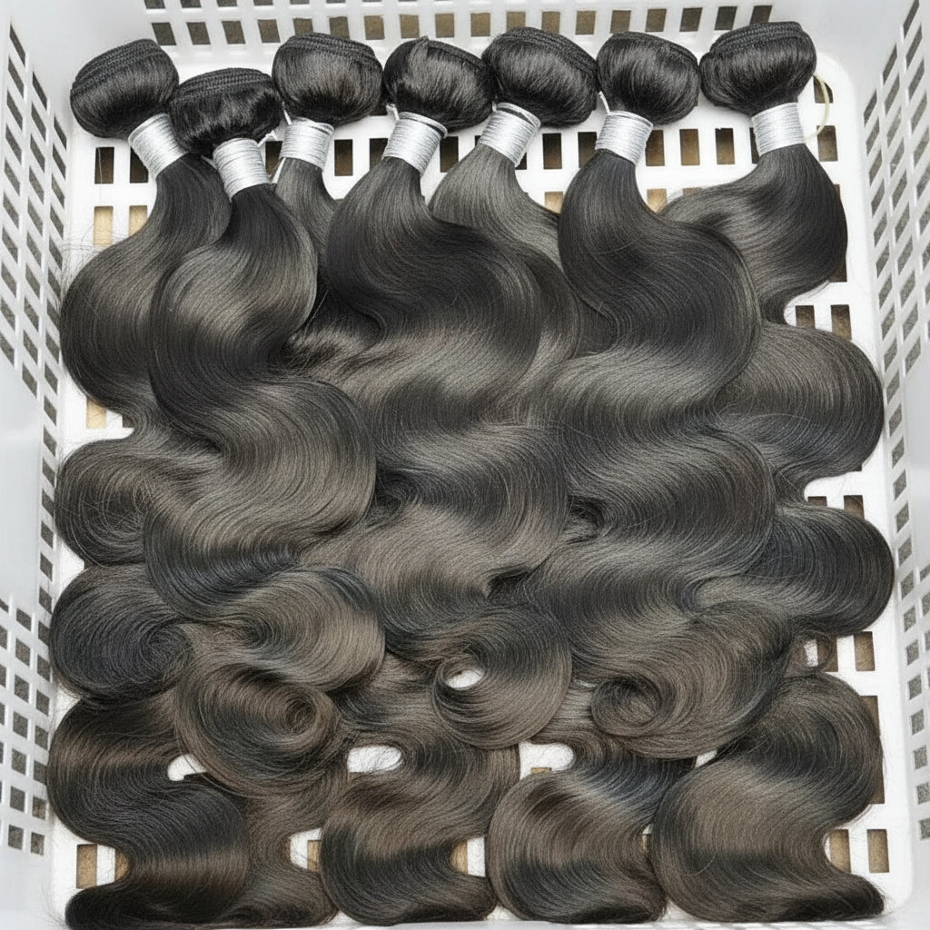 Loose Body Wave Virgin Raw Indian Human Hair 3/4 Bundles Deal Wet And Wavy Hair Weave Extension Double Weft