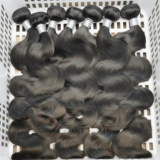 Loose Body Wave Virgin Raw Indian Human Hair 3/4 Bundles Deal Wet And Wavy Hair Weave Extension Double Weft