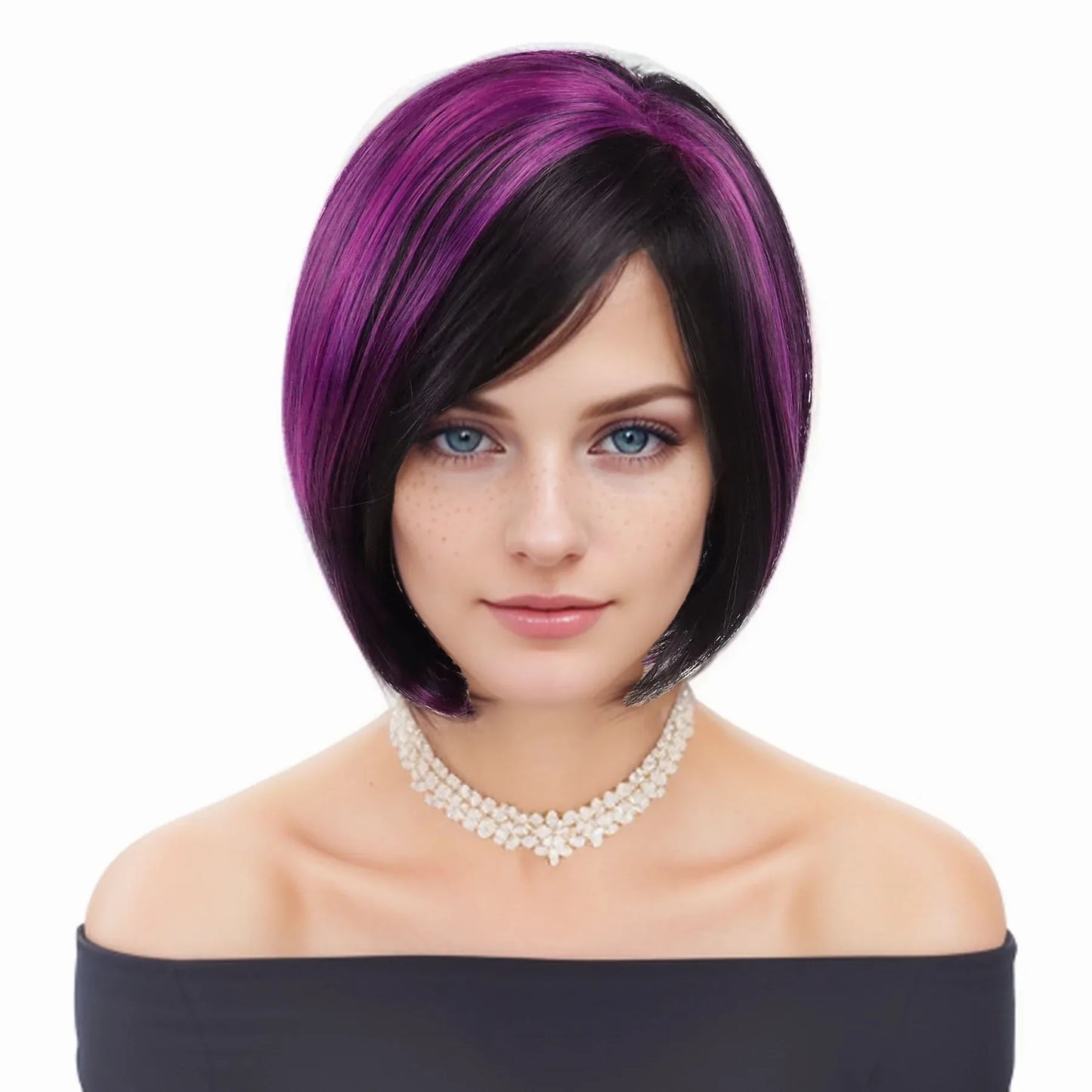 Synthetic Burgundy Wig f
