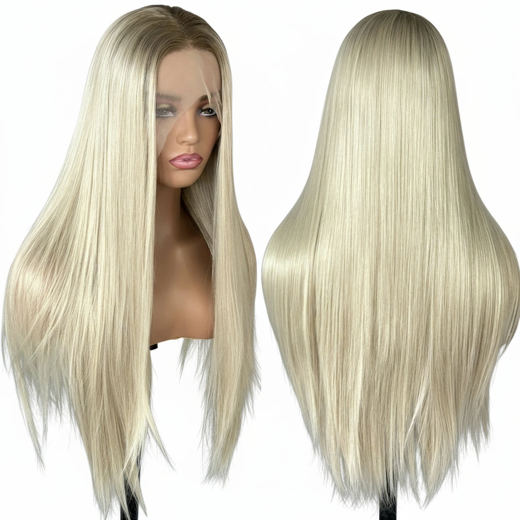 Long Blonde Ombre Straight Wig