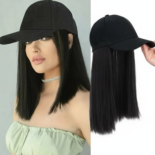 18Inch Synthetic Baseball Cap  Long  Hair Extensions
