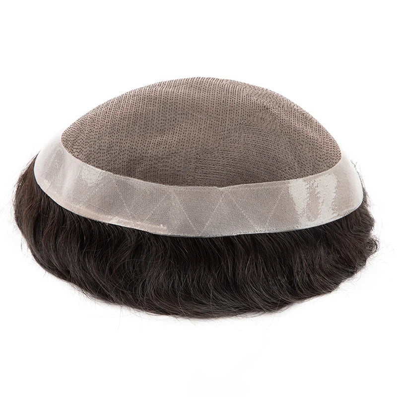 Human Hair Toupee D73 Indian Hair System