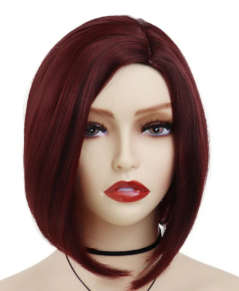 Synthetic Burgundy Wig f